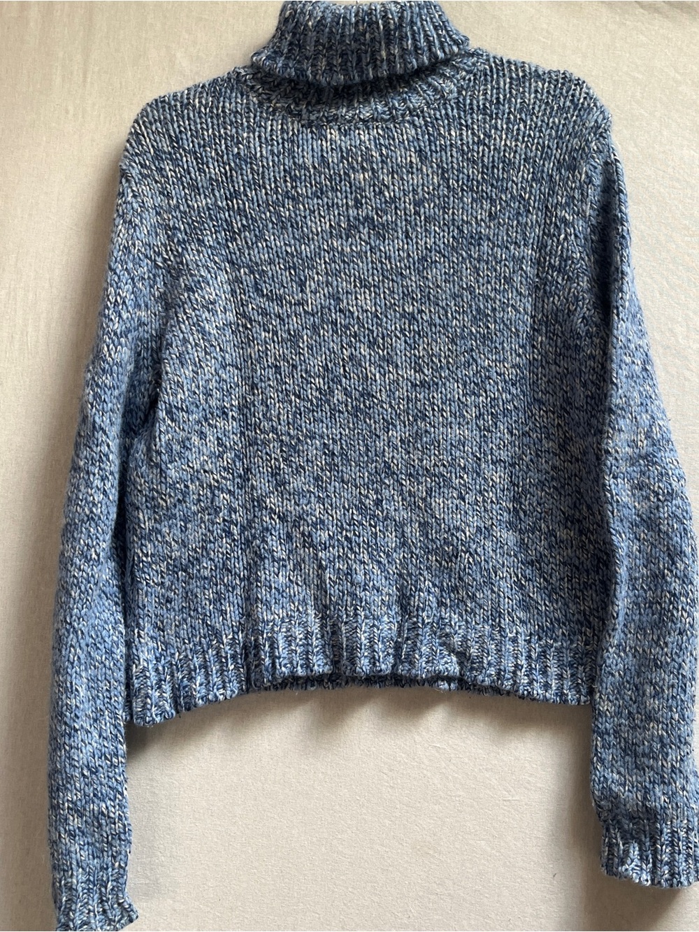American Eagle Outfitters Wool Angora Marled Turtleneck Sweater Blue Size XL